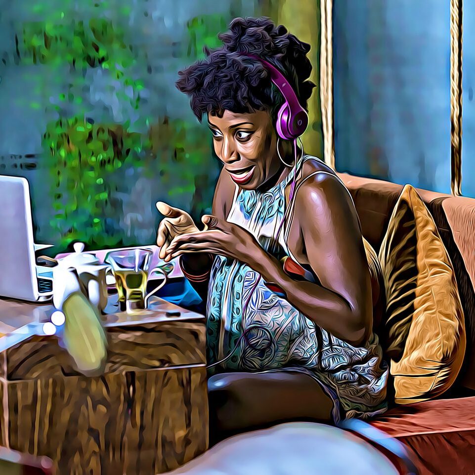 SLCC Version 1 of 9325 This photo (which I turned into a painting using some app) was taken of me in doing my work at a gorgeous cafe in Siem Reap, Cambodia. I stayed in Siem Reap for three months exploring ancient temples, learning about Cambodian culture, and of course, seeing my clients!